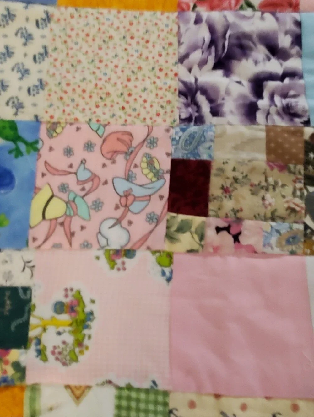 Patchwork Cotton Quilted Baby Blanket - Multicolor